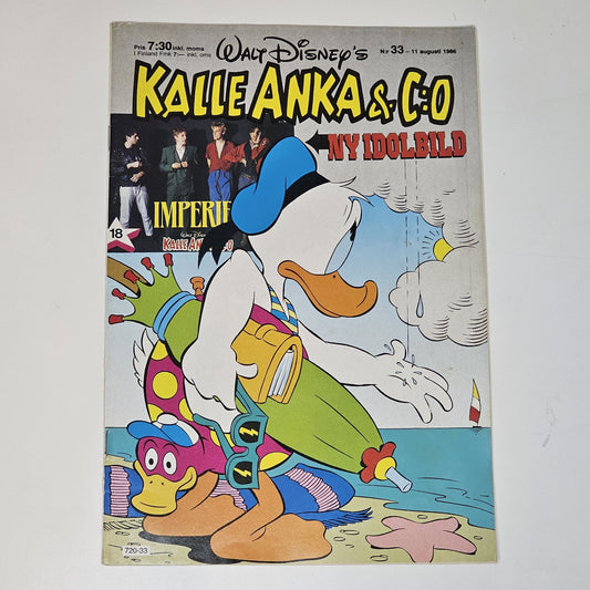 Kalle Anka & Co Nr 33 1986 #FN# + Reklambilaga