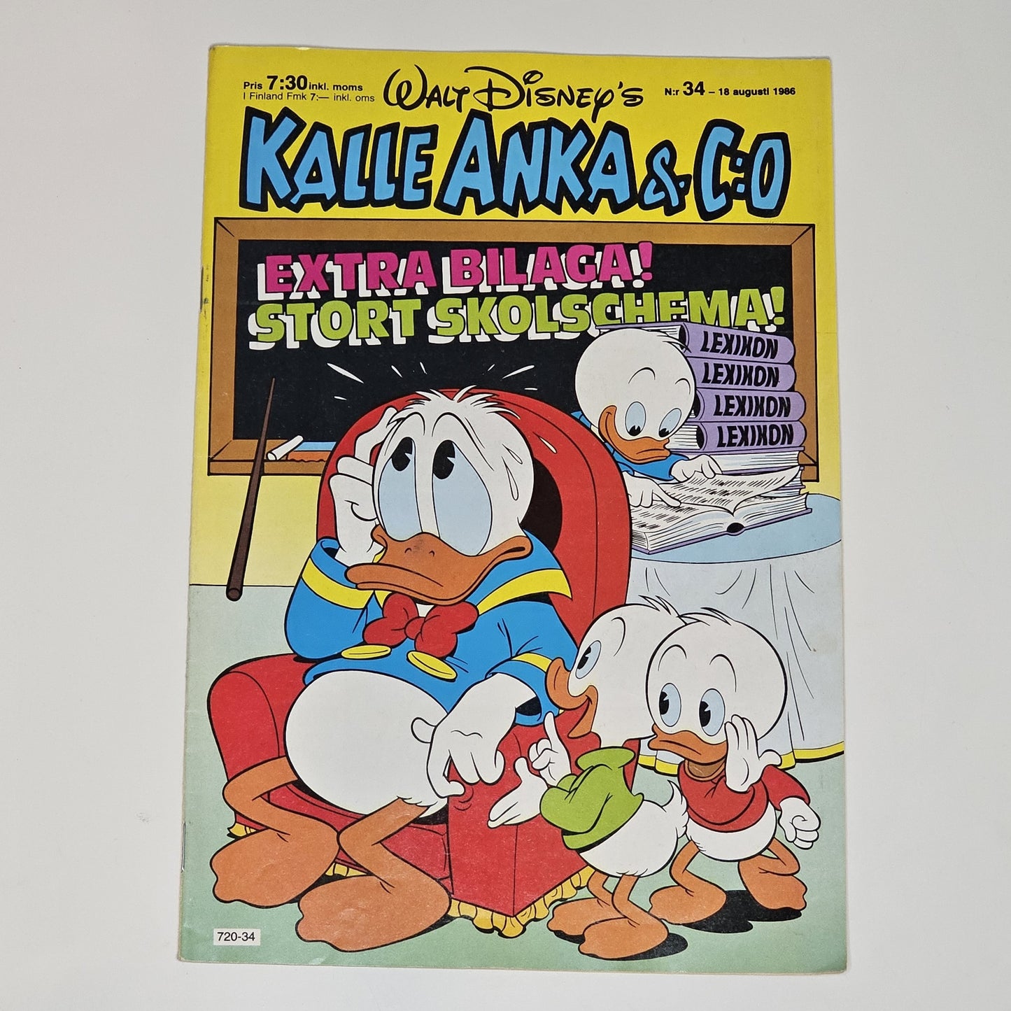 Kalle Anka & Co Nr 34 1986 #FN# + Skolschema