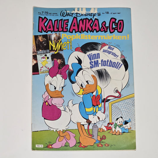 Kalle Anka & Co Nr 18 1987 #VG# + Reklambilaga