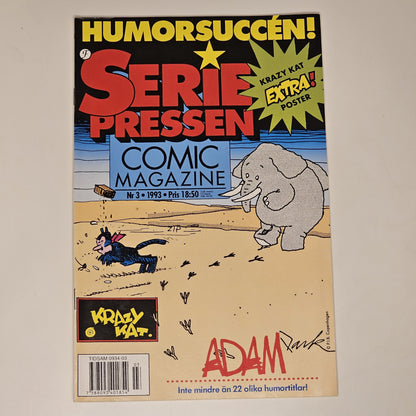 Seriepressen Nr 3 1993 #VF# + Affisch